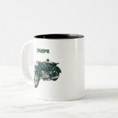 Tasse 2 Couleurs Motorcycle Dnepr (Devant gauche)