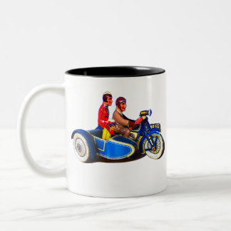 TASSE 2 COULEURS MOTOROCYCLE FRANÇAIS RETRO + MUSIQUE SIDECAR
