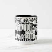 Tasse 2 Couleurs Mots créatifs (Centre)