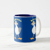 Tasse 2 Couleurs Mouette drôle avec frites dessin animé (Devant droit)