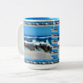 Tasse 2 Couleurs Mouette Sur Les Rochers De Plage, (Devant gauche)