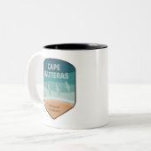 Tasse 2 Couleurs Mouettes de la côte nationale du Cap Hatteras (Devant gauche)