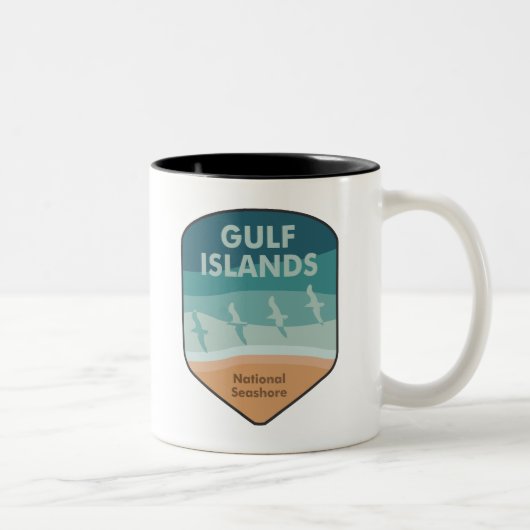 Tasse 2 Couleurs Mouettes marines nationales des îles Gulf (Droit)