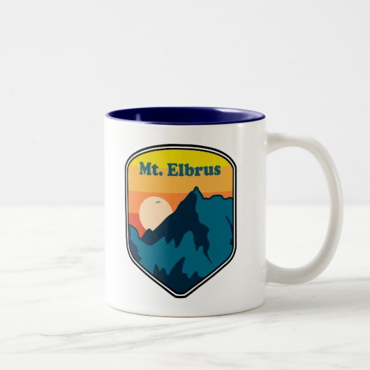 Tasse 2 Couleurs Mount Elbrus Russia Sunrise (Droit)