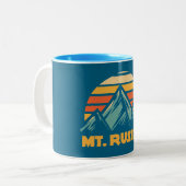 Tasse 2 Couleurs Mount Russell California Retro Turquoise (Devant gauche)