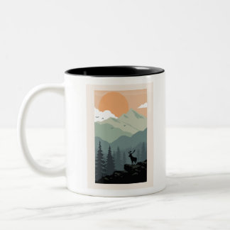 Tasse 2 Couleurs Mountain Art Mountain Top Images Green Mountain Ph