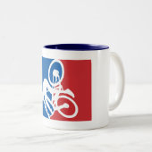 Tasse 2 Couleurs Mountain Bike Crash All Star (Devant droit)