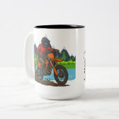 Tasse 2 Couleurs Mountain Trail Dirt Biker (Devant gauche)
