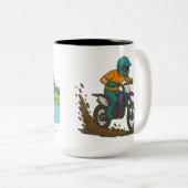 Tasse 2 Couleurs Mountain Trail Dirt Biker (Devant droit)