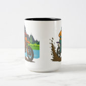 Tasse 2 Couleurs Mountain Trail Dirt Biker (Centre)