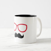 Tasse 2 Couleurs Moustache (Devant droit)