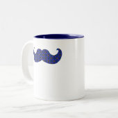 Tasse 2 Couleurs Moustache bleue (Devant gauche)