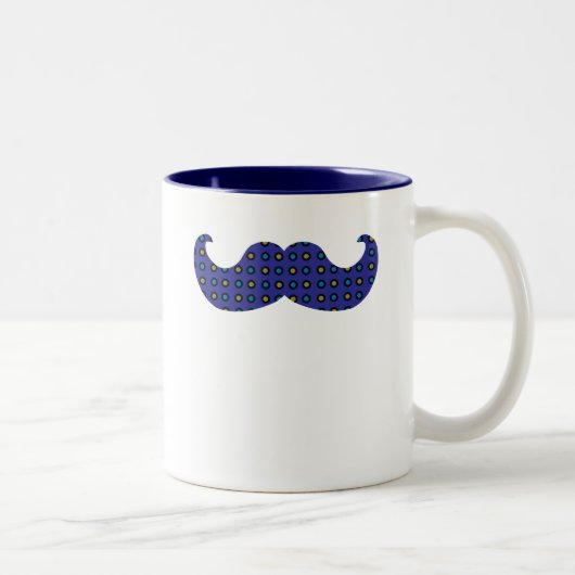 Tasse 2 Couleurs Moustache bleue (Droit)