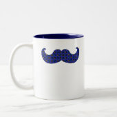 Tasse 2 Couleurs Moustache bleue (Gauche)