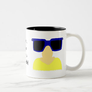 Tasse 2 Couleurs Moustache Incognito et lunettes Blonde Musique