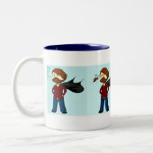 Tasse 2 Couleurs Moustache magique de vol (Gauche)