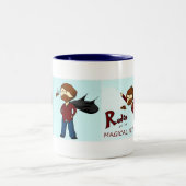 Tasse 2 Couleurs Moustache magique de vol (Centre)