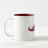 Tasse 2 Couleurs Moustache rose drôle de Bling (Gauche)