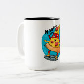 Tasse 2 Couleurs Moutant de pizza (Devant gauche)