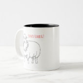 Tasse 2 Couleurs Mouton avec Holly (Devant gauche)