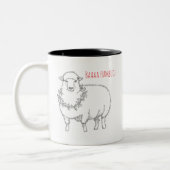 Tasse 2 Couleurs Mouton avec Holly (Gauche)