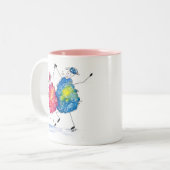 Tasse 2 Couleurs Mouton de danse Whimsical (Devant gauche)