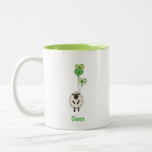 Tasse 2 Couleurs Mouton Irlandais Mignon avec Ballons Trèfle