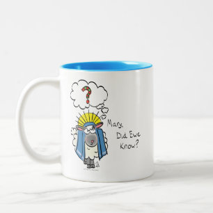 Tasse 2 Couleurs Mouton mignon de Noël chrétien drôle