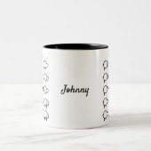 Tasse 2 Couleurs mouton noir ewe unique café mule noir blanc (Centre)