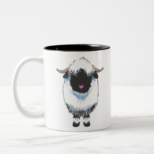 TASSE 2 COULEURS MOUTONS DU VALAIS BLACKNOSE (Gauche)