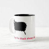 Tasse 2 Couleurs Moutons noirs (Devant gauche)