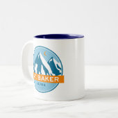 Tasse 2 Couleurs Mt. Baker Washington Stars Moon (Devant gauche)