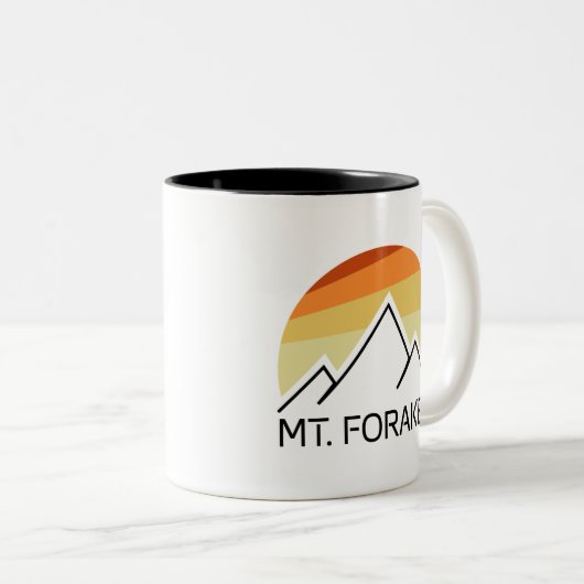 Tasse 2 Couleurs Mt Foraker Alaska Retro (Devant droit)