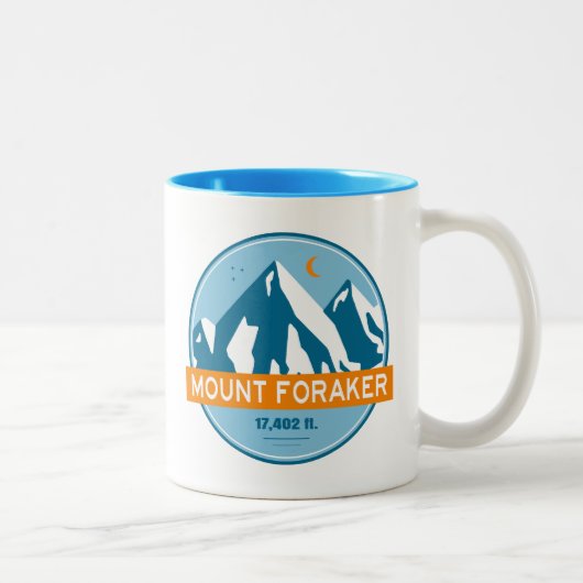 Tasse 2 Couleurs Mt Foraker Alaska Stars Moon (Droit)