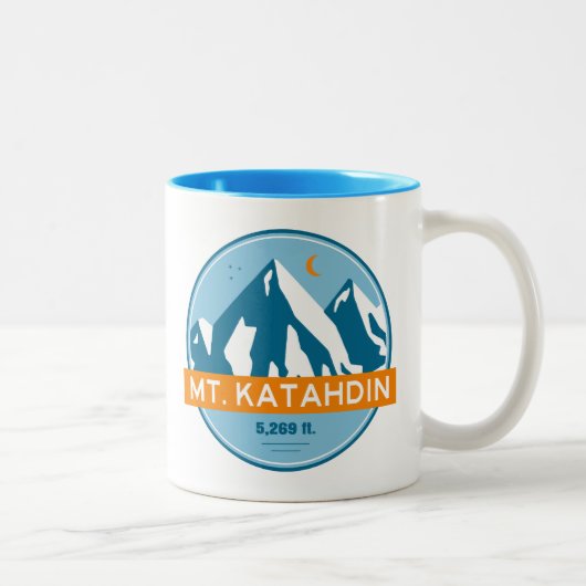 Tasse 2 Couleurs Mt Katahdin Maine Stars Moon (Droit)