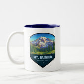 Tasse 2 Couleurs Mt. Rainier National Park Shield (Gauche)