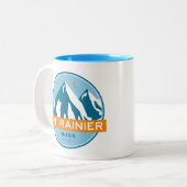 Tasse 2 Couleurs Mt. Rainier Washington Stars Moon (Devant gauche)