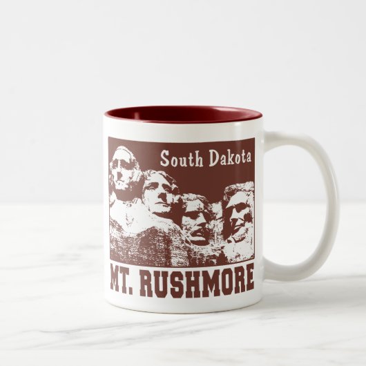 Tasse 2 Couleurs Mt. Rushmore (Droit)