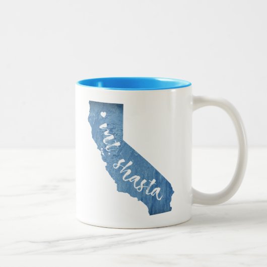 Tasse 2 Couleurs Mt. Shasta California Wood Grain (Droit)