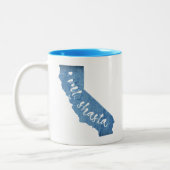 Tasse 2 Couleurs Mt. Shasta California Wood Grain (Gauche)