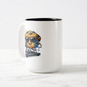 Tasse 2 Couleurs Muffin sur tapis roulant (Devant gauche)