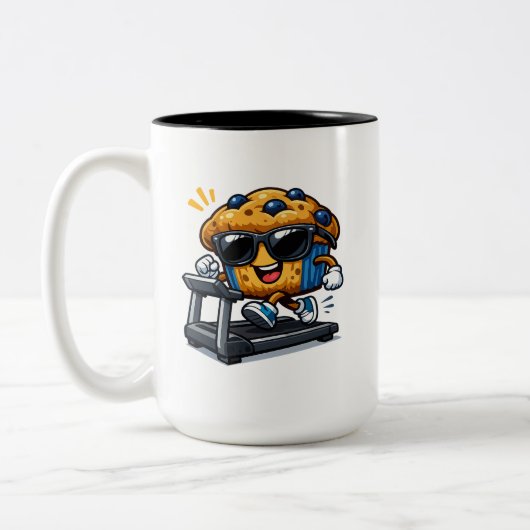 Tasse 2 Couleurs Muffin sur tapis roulant (Gauche)