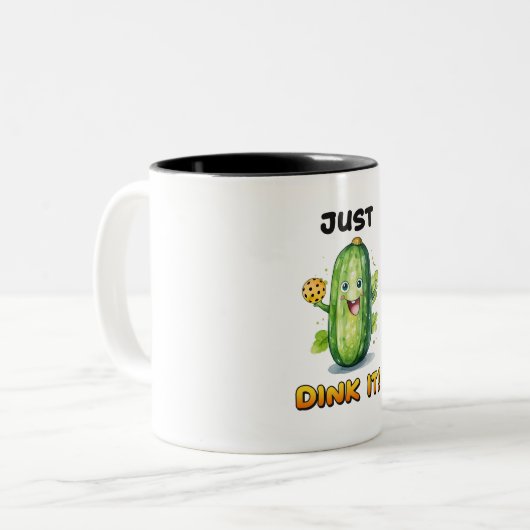 Tasse 2 Couleurs Mug, Amusant, Beau article de Pickleball (Devant gauche)