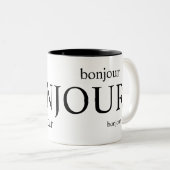 Tasse 2 Couleurs Mug/BONJOUR (Devant droit)