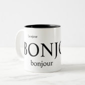 Tasse 2 Couleurs Mug/BONJOUR (Devant gauche)