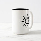 Tasse 2 Couleurs Mug, Coupe - Soleil (Devant droit)