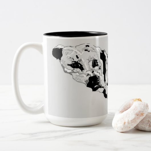 Tasse 2 Couleurs Mug/Dalmatien (Avec donut)