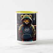 Tasse 2 Couleurs "Mug de Lion sans peur et féroce" (Centre)