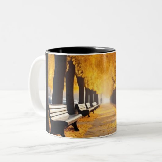 Tasse 2 Couleurs Mug, design Automne (Devant gauche)