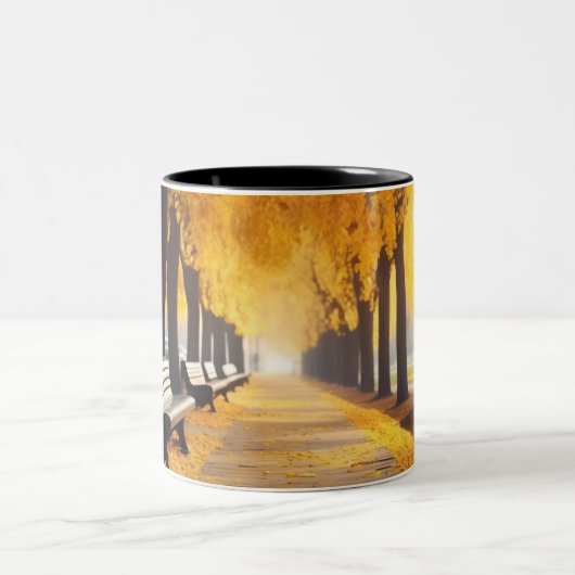 Tasse 2 Couleurs Mug, design Automne (Centre)